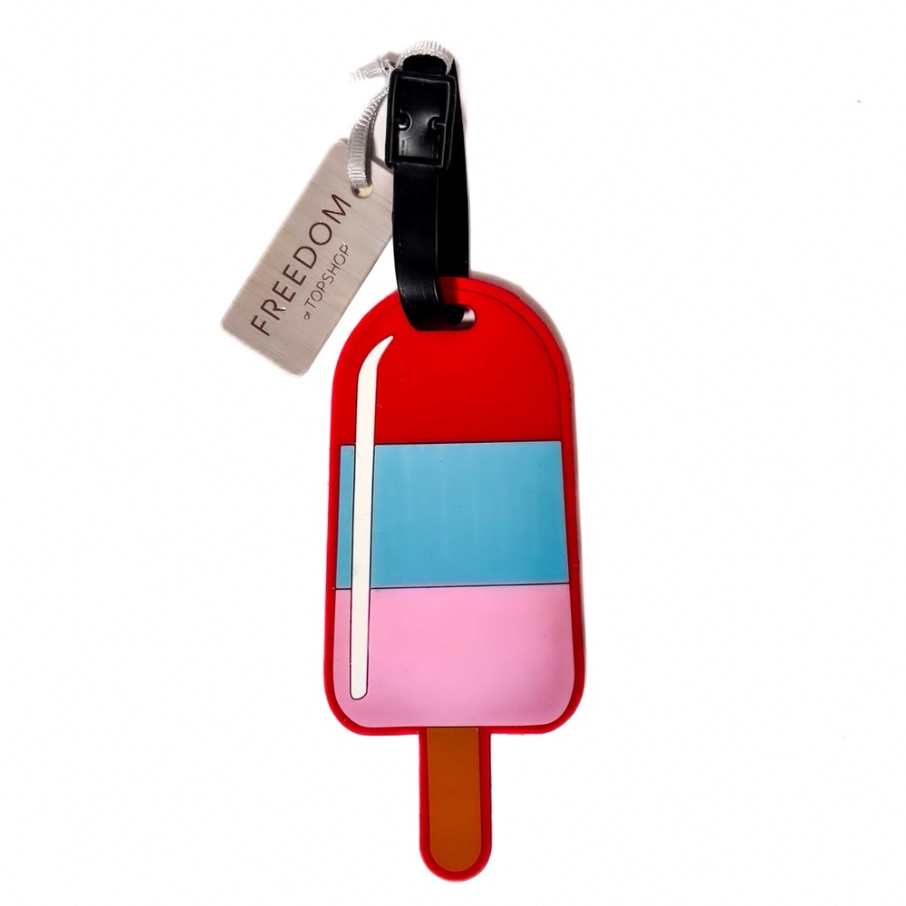 NEW - TOPSHOP FREEDOM Fun Colorful Popsicle Ice Cream Bag Travel Luggage Tag